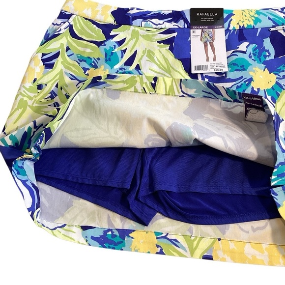 Rafaella Stretch Skort, Ceramic Floral Print - Size XXL NEW RSBSE104 Dopamine - Picture 10 of 11